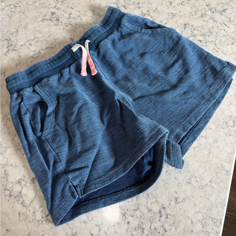Marine Layer Textured Blue Shorts